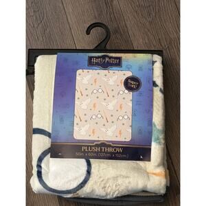 Harry Potter Owl Glasses Wand Plush Throw 50x60 in NWT